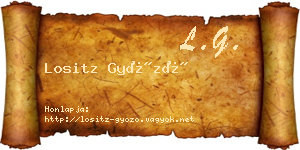 Lositz Győző névjegykártya